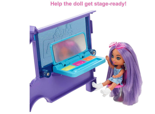 Barbie Extra Mini Mini’s – Toerbus Speelset (met pop en accessoires)