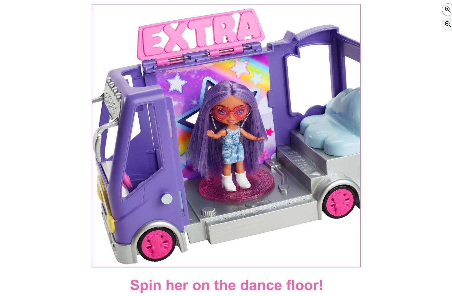 Barbie Extra Mini Mini’s – Toerbus Speelset (met pop en accessoires)