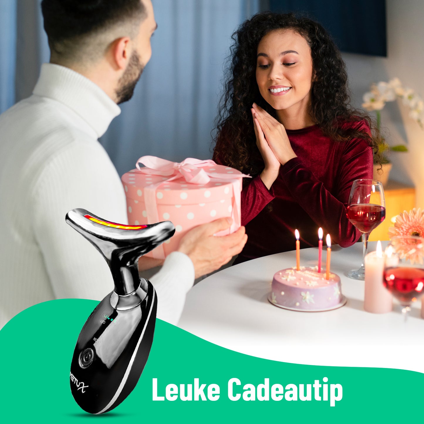 MetuX® Huidverjongingsapparaat Facelift Apparaat – Huidverjonging – Gezichtsreiniger