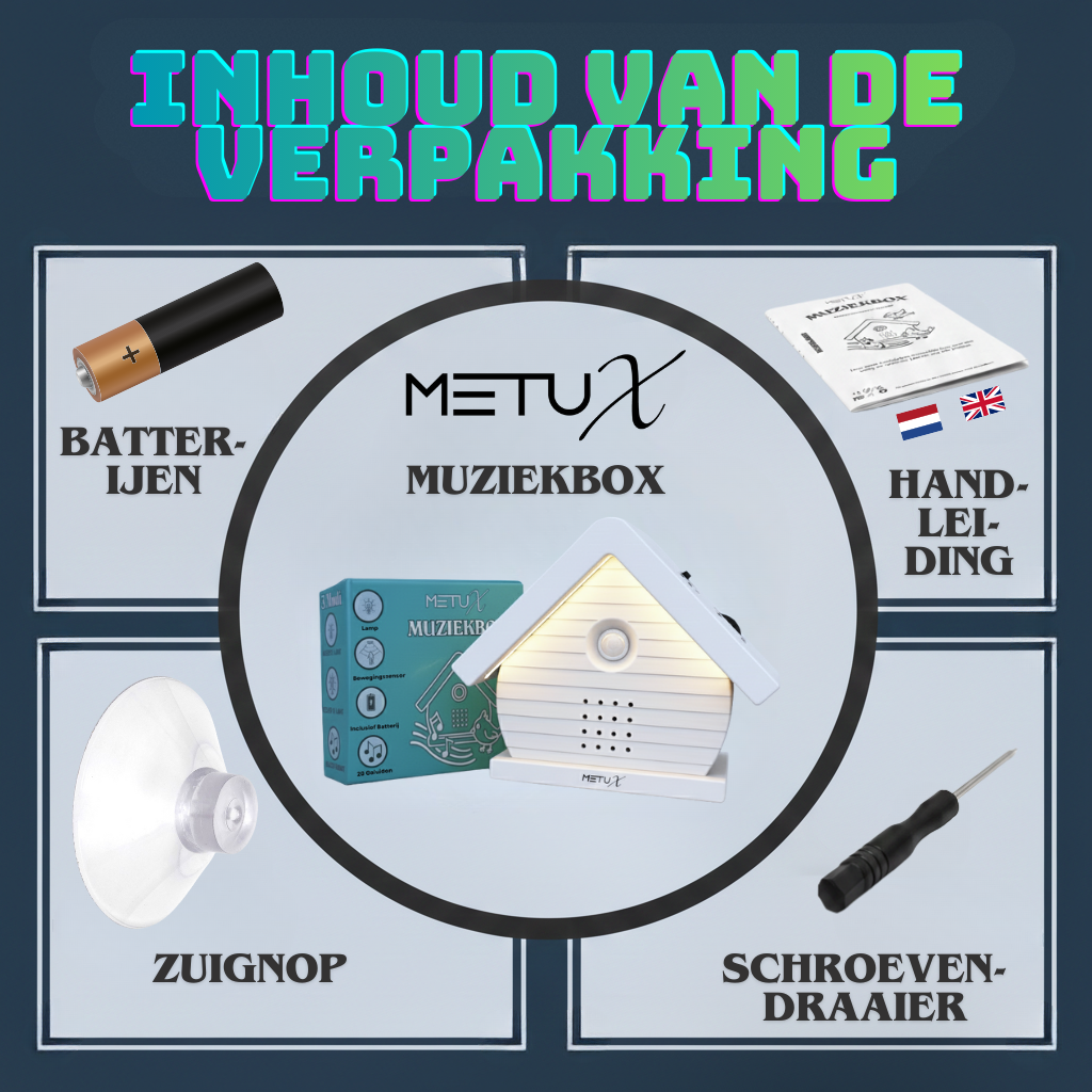 MetuX® - vogelhuisje met geluid - zwitscherbox - vogelgeluiden huisje met sensor - Vogelgeluiden Huisje Voor op Toilet - Wit