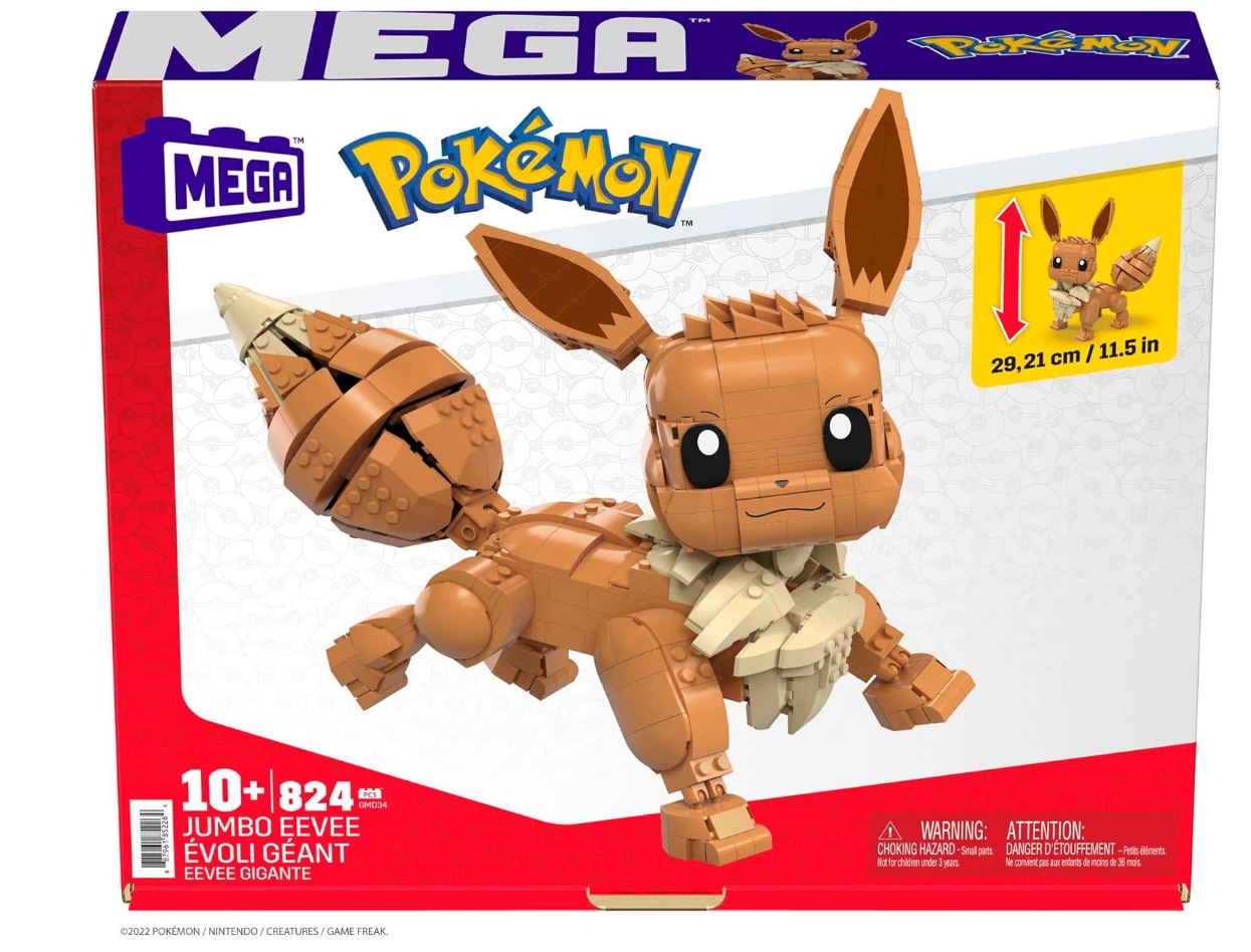 Mega Pokemon – Eevee Bouwset (28 cm) - 824 bouwstenen en onderdelen