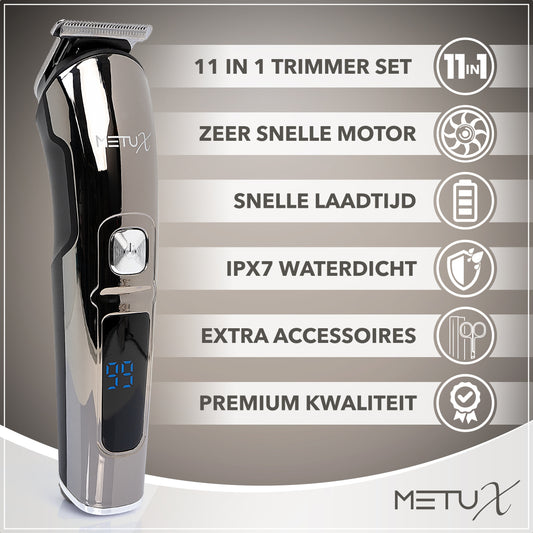 MetuX® - 14-in-1 Multi Grooming Kit - Body Trimmer Set Heren - Nat & Droog Trimmen