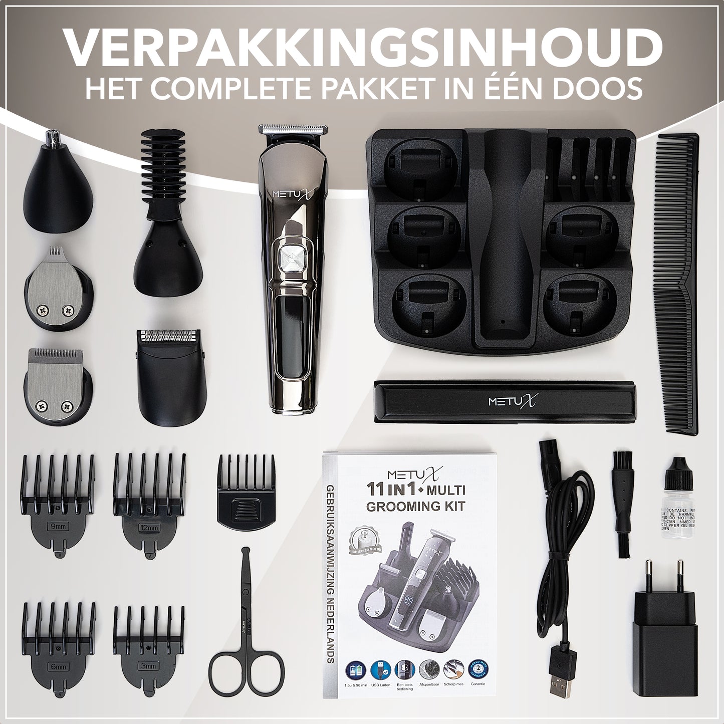 MetuX® - 14-in-1 Multi Grooming Kit - Body Trimmer Set Heren - Nat & Droog Trimmen