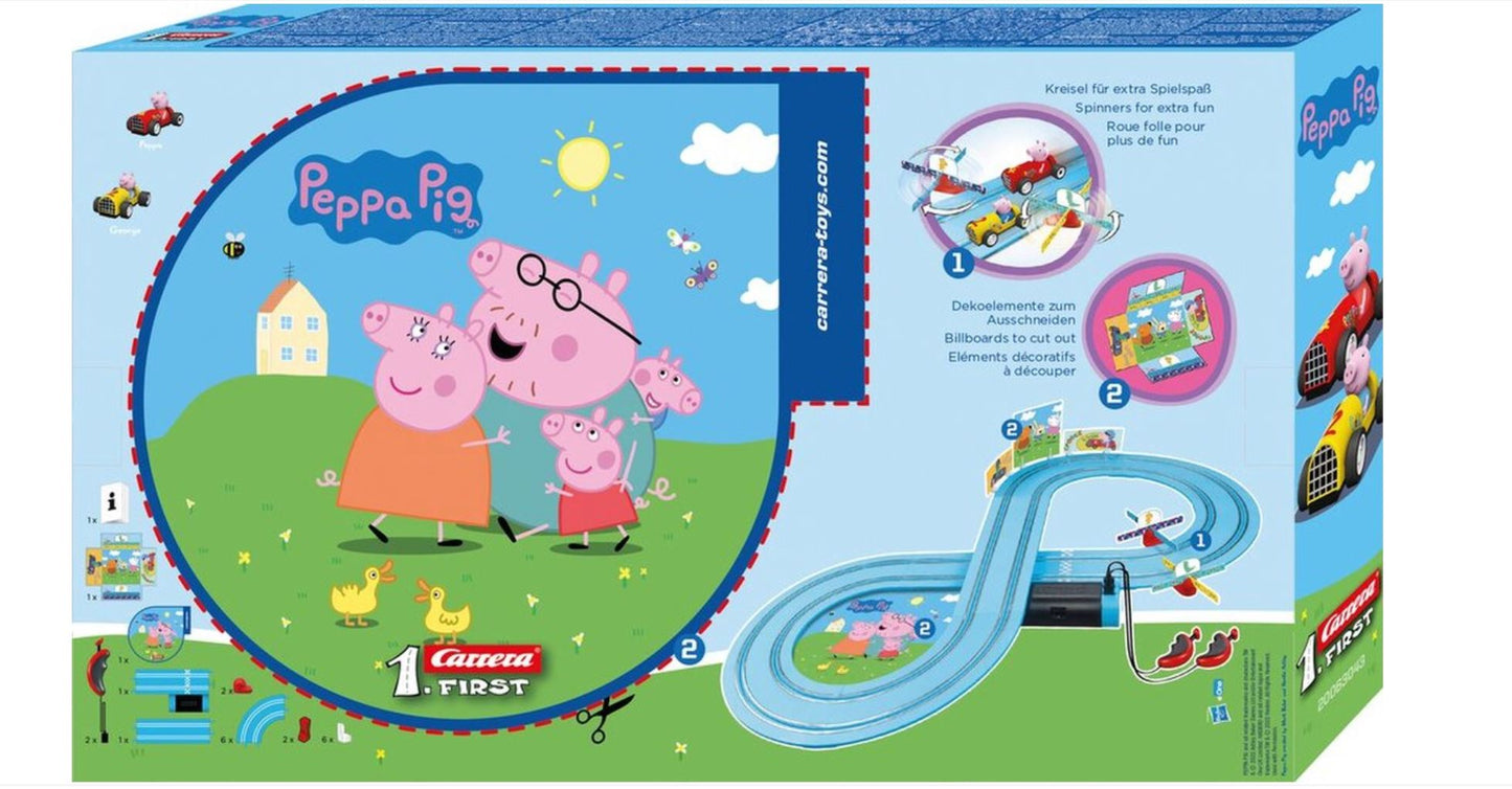 Carrera First – Peppa Pig Kids Gran Prix Racebaanset (2,4 m)
