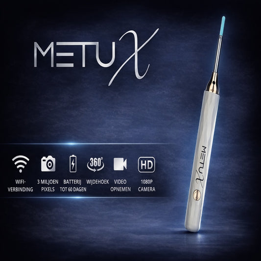 MetuX® Oorsmeerverwijderaar met Camera Wit - Ultra HD Camera