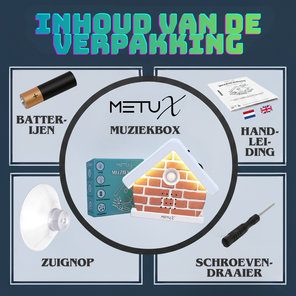 MetuX® - vogelhuisje met geluid - zwitscherbox - vogelgeluiden huisje met sensor - Vogelgeluiden Huisje Voor op Toilet - Bruin